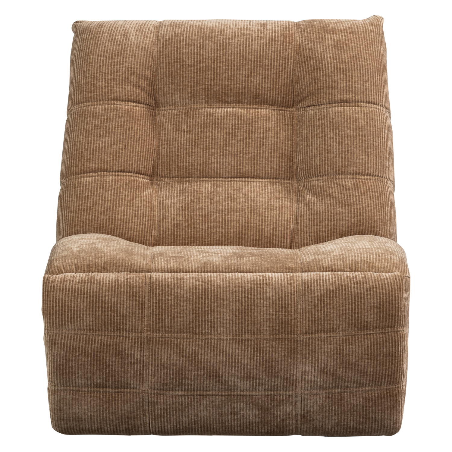WOOOD relaxfauteuil elektrisch Hein - Geweven Ribstof - Lichtbruin