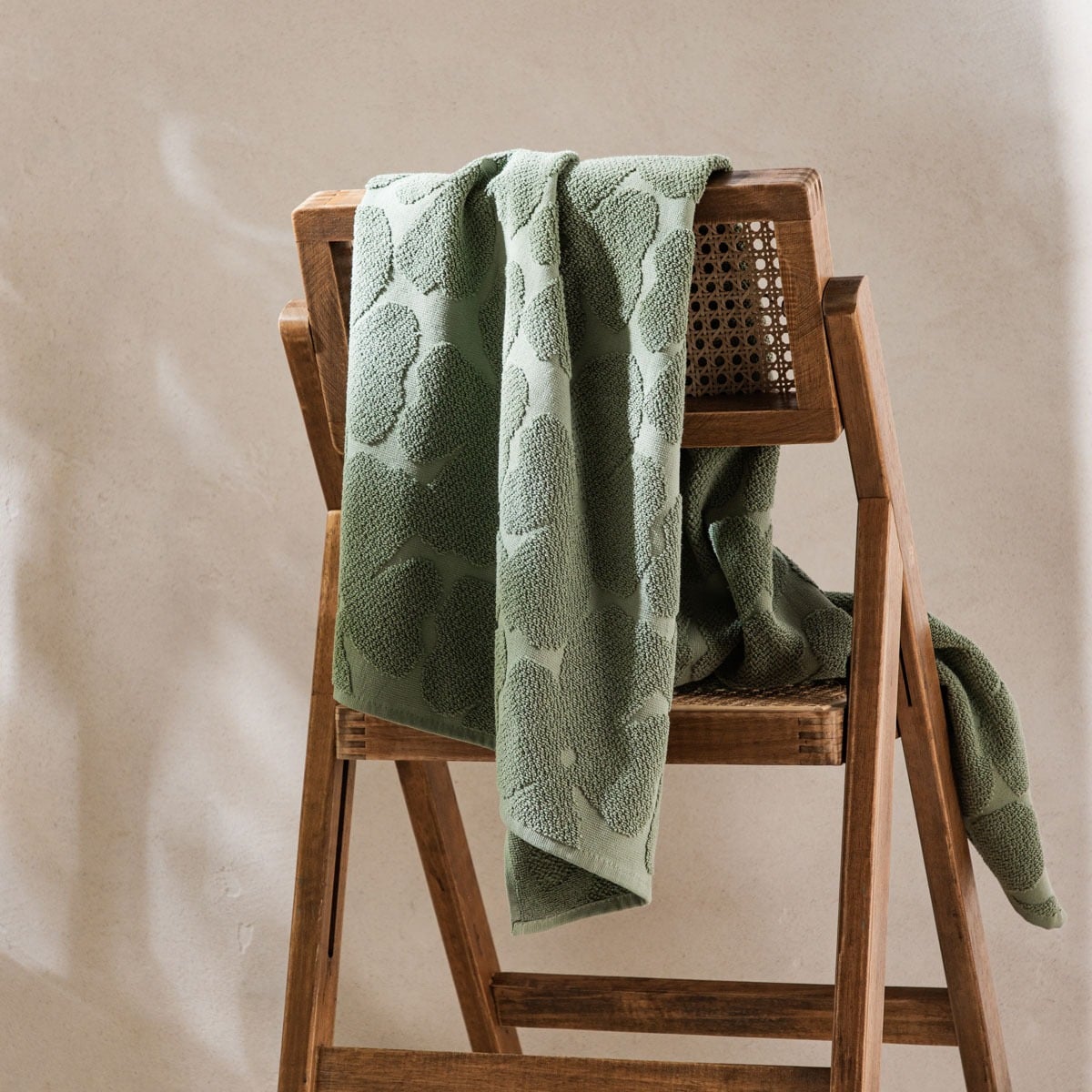Ręcznik FLORES pistacjowy żakardowy 70x130 cm