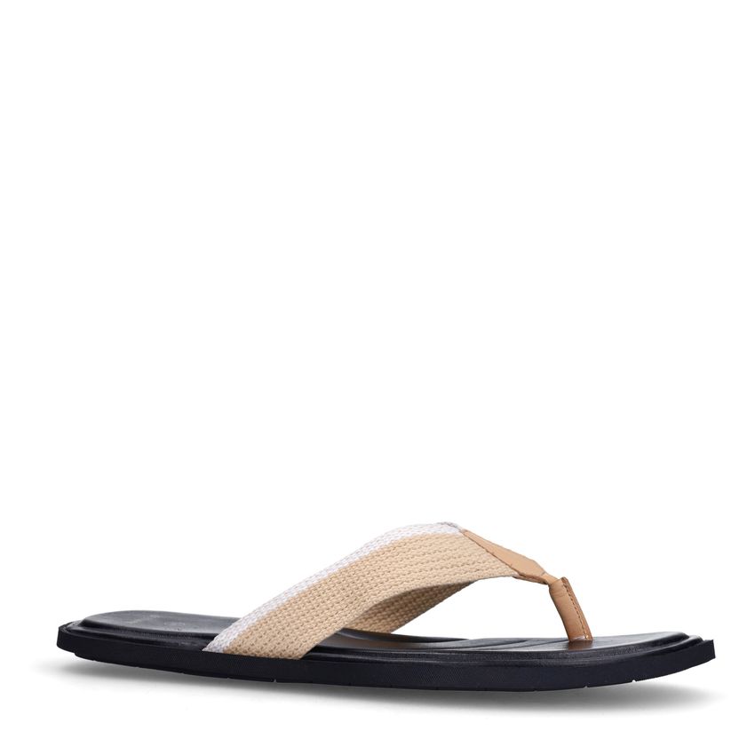 Manfield Beige canvas slipper