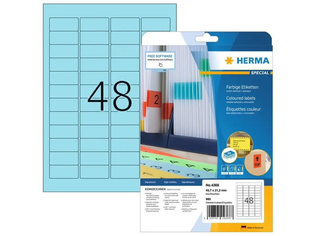 Etiketten 20er-Set Universal-Etiketten