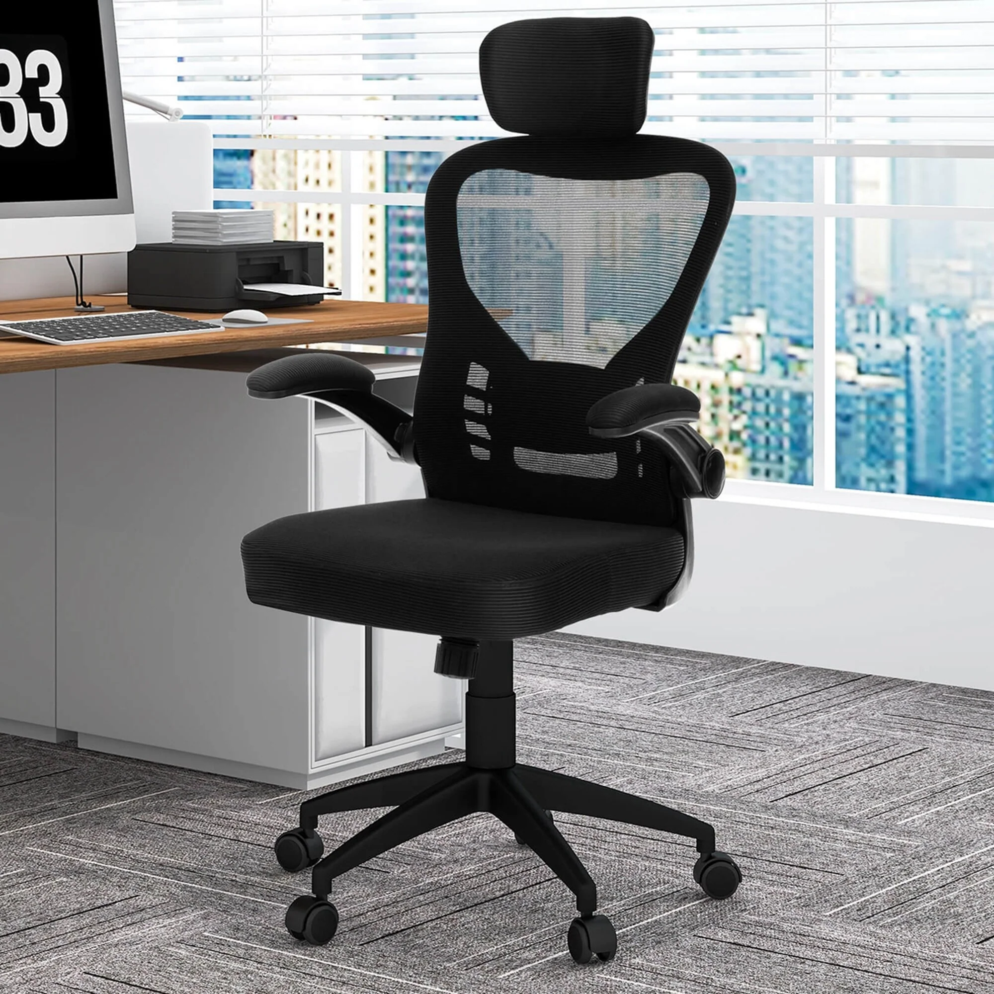 Costway Ergonomic Mesh Office Chair Executive Chair with Adjustable - See Details