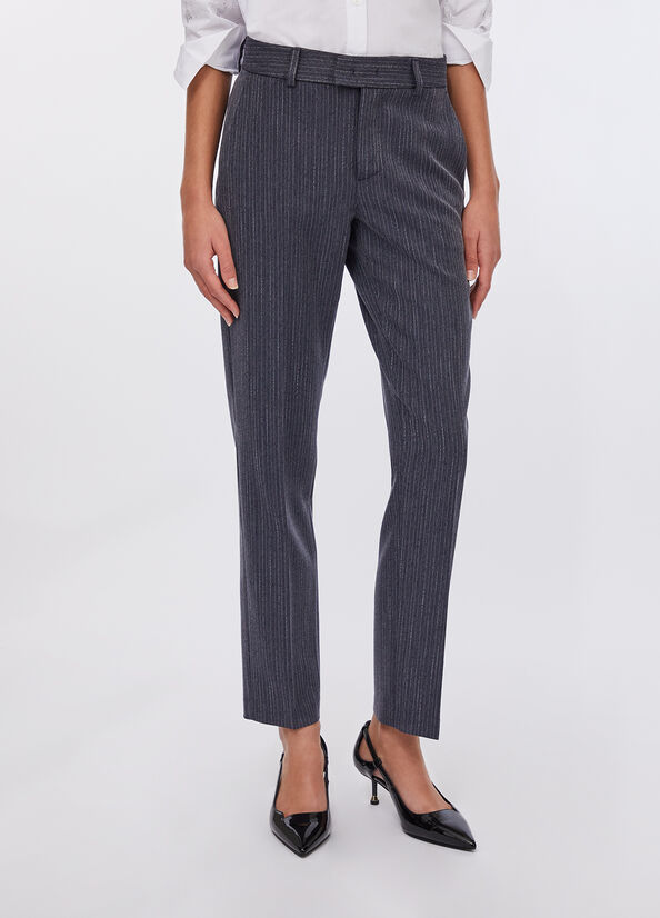 Pantaloni in flanella gessata