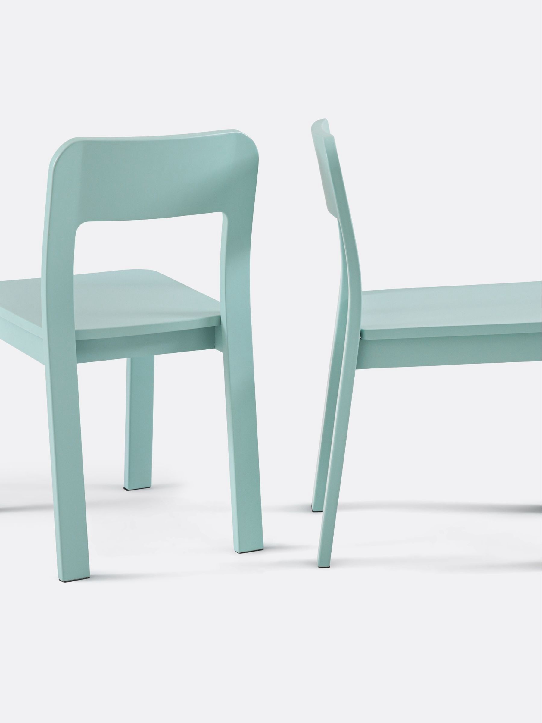 La Redoute Intérieurs Set of 2 Blue Talet Solid Oak Chairs