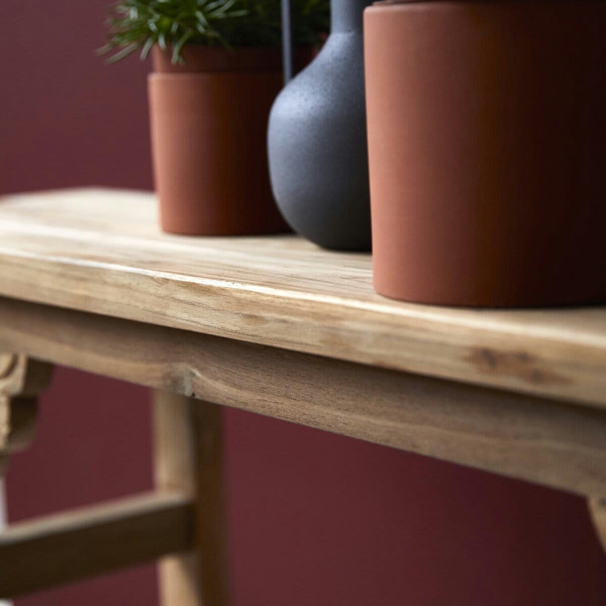 ADONIS - Console basse en teck massif recyclé