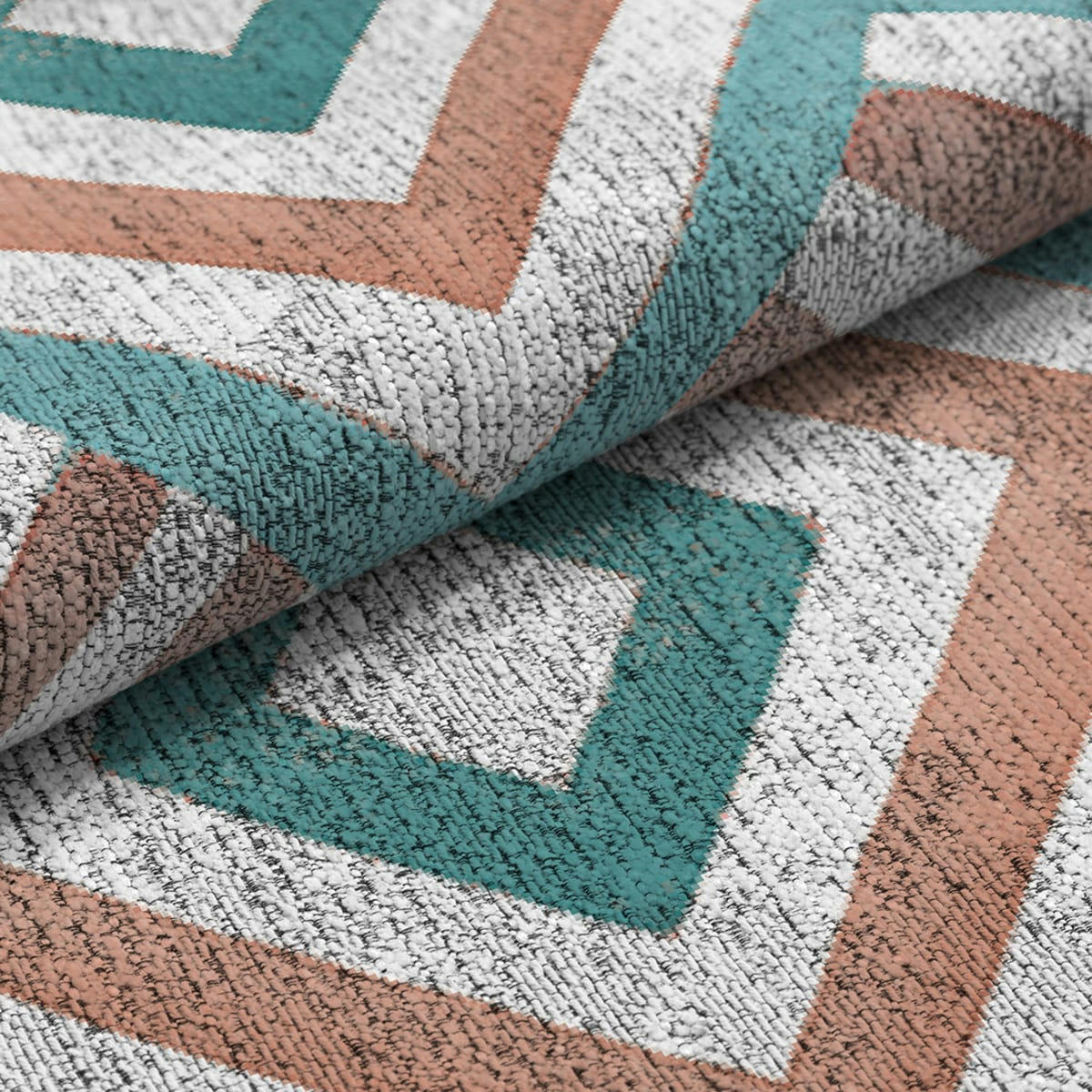 TIHUA - Tapis de salon en coton impression digital géométrique 160x230 cm