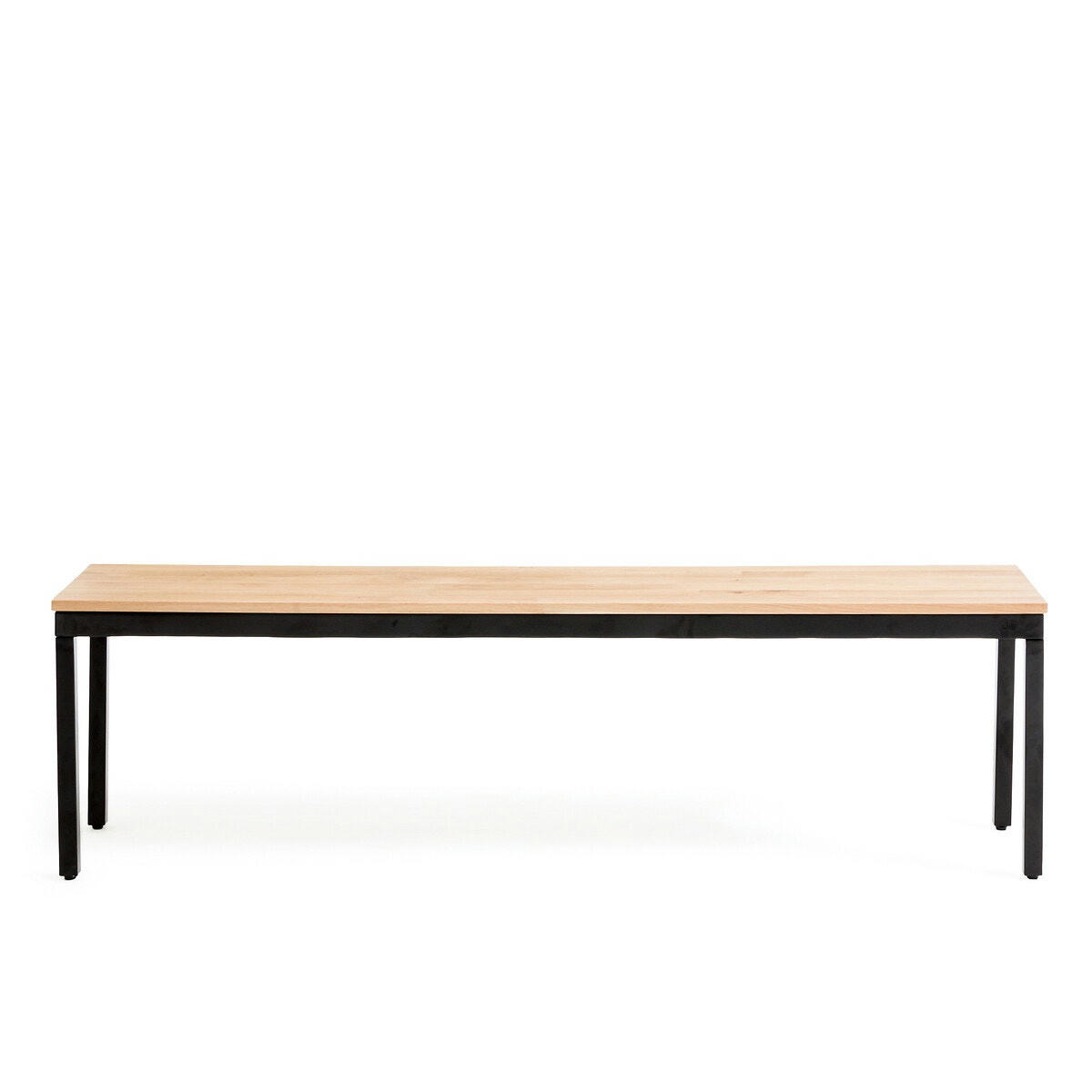 Banc chêne massif et métal acier L160 cm, Nairobi
