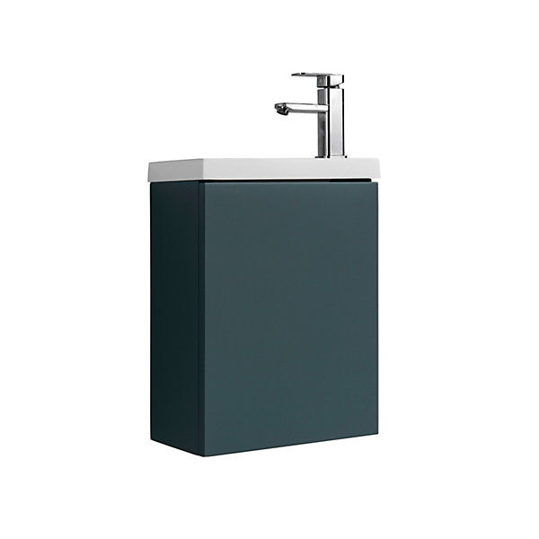Lave-main salle de bain Aquarino 40 cm finition vert foncé