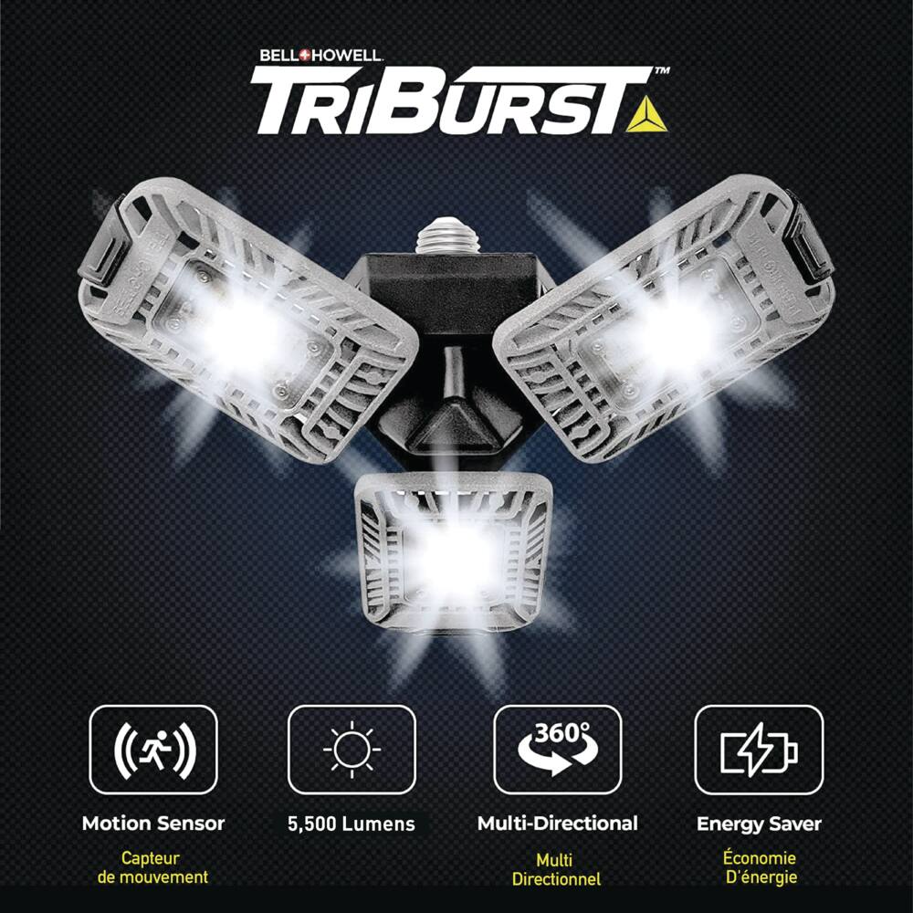 As Seen On TV Bell & Howell Triburst 5500 Lumen Motion Sensor