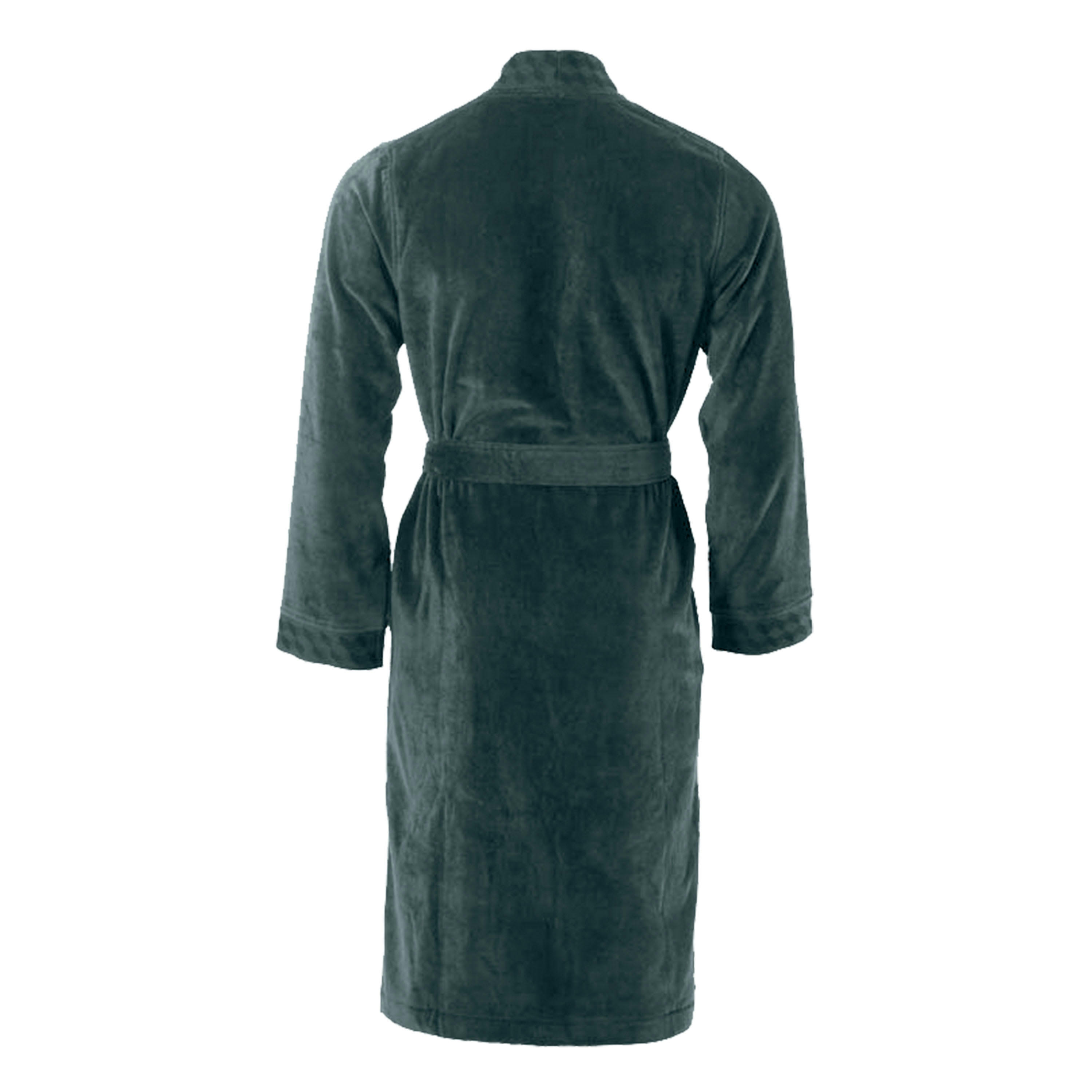 CUBES 2 - Peignoir homme coton col kimono gris