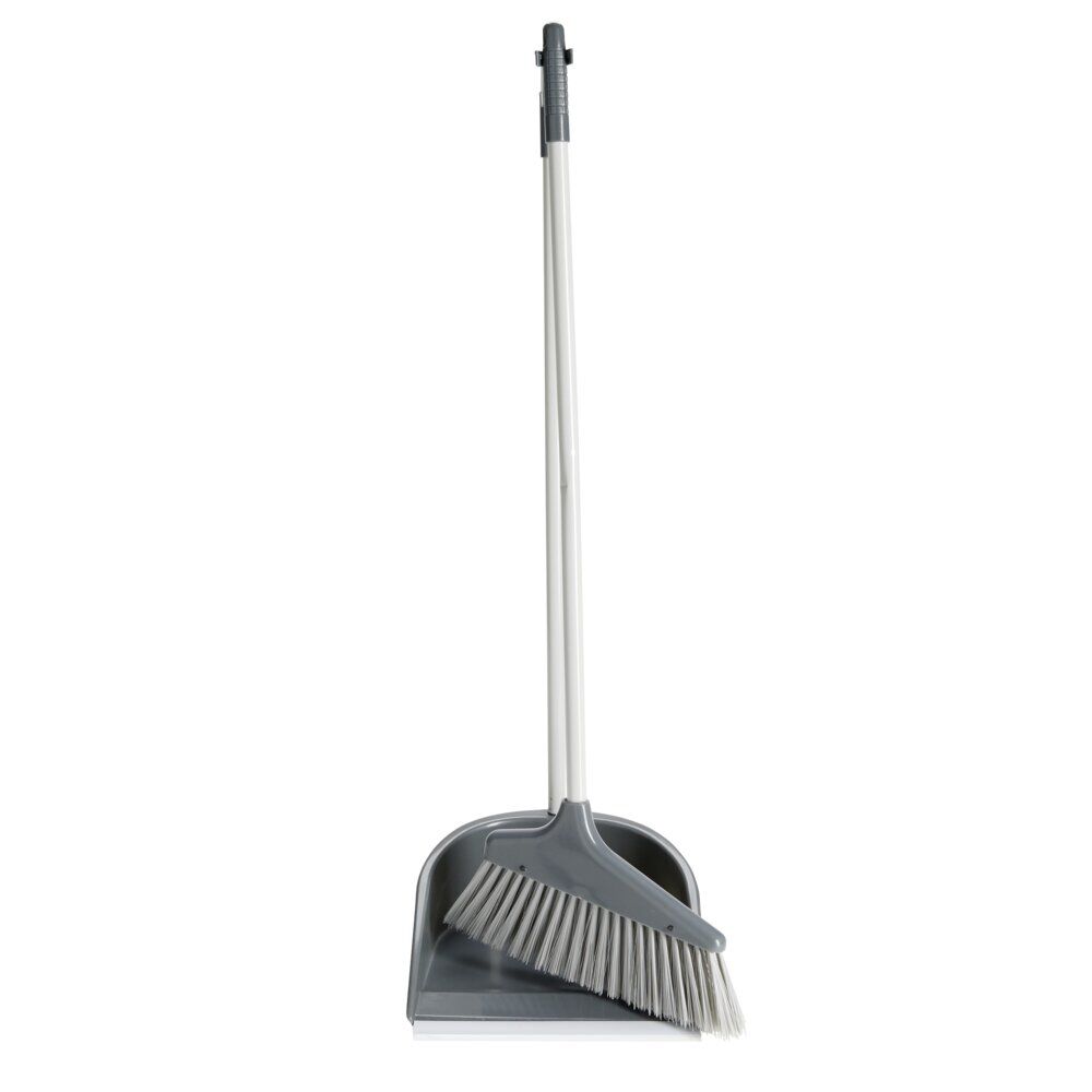 Pelle balayette aéroport plastique et métal gris 24x24xH71,5cm