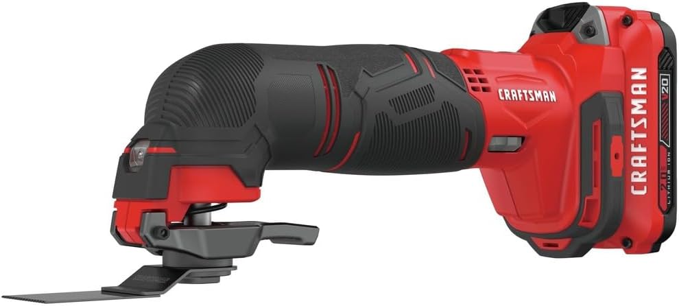 CRAFTSMAN CMCE501D1R V20 Lithium-Ion Cordless Oscillating Tool Kit (2 Ah) (Renewed)