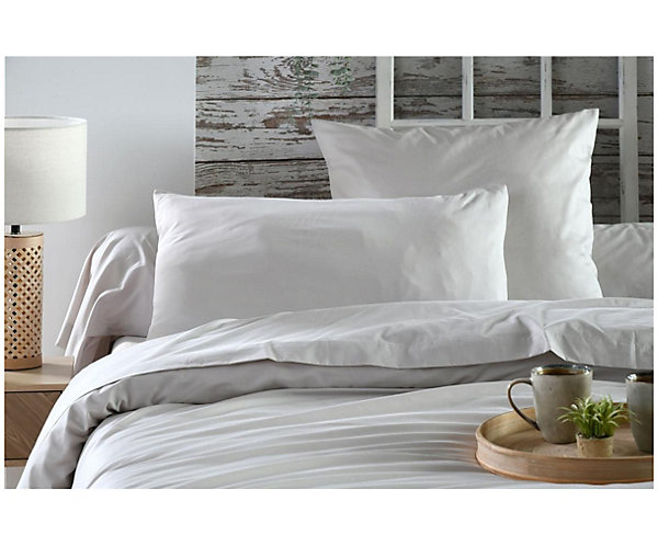 Housse de couette en percale de coton uni Elysée