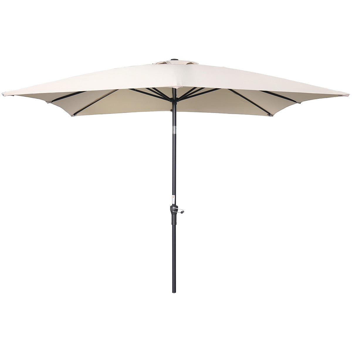 Lotus parasol - 250x250 cm - carbon black - ecru