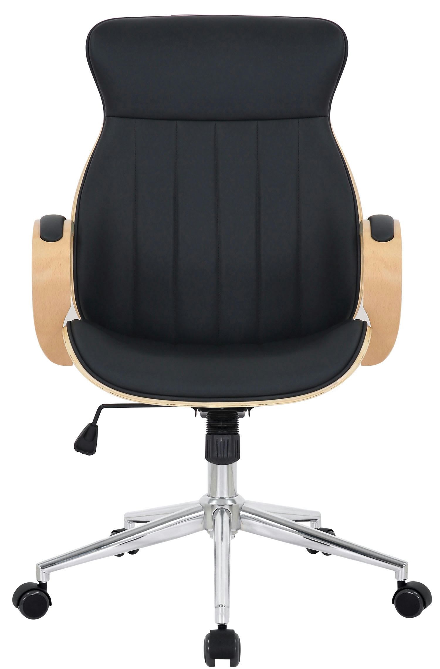 MELILLA - Chaise de bureau réglable en similicuir Nature / Noir