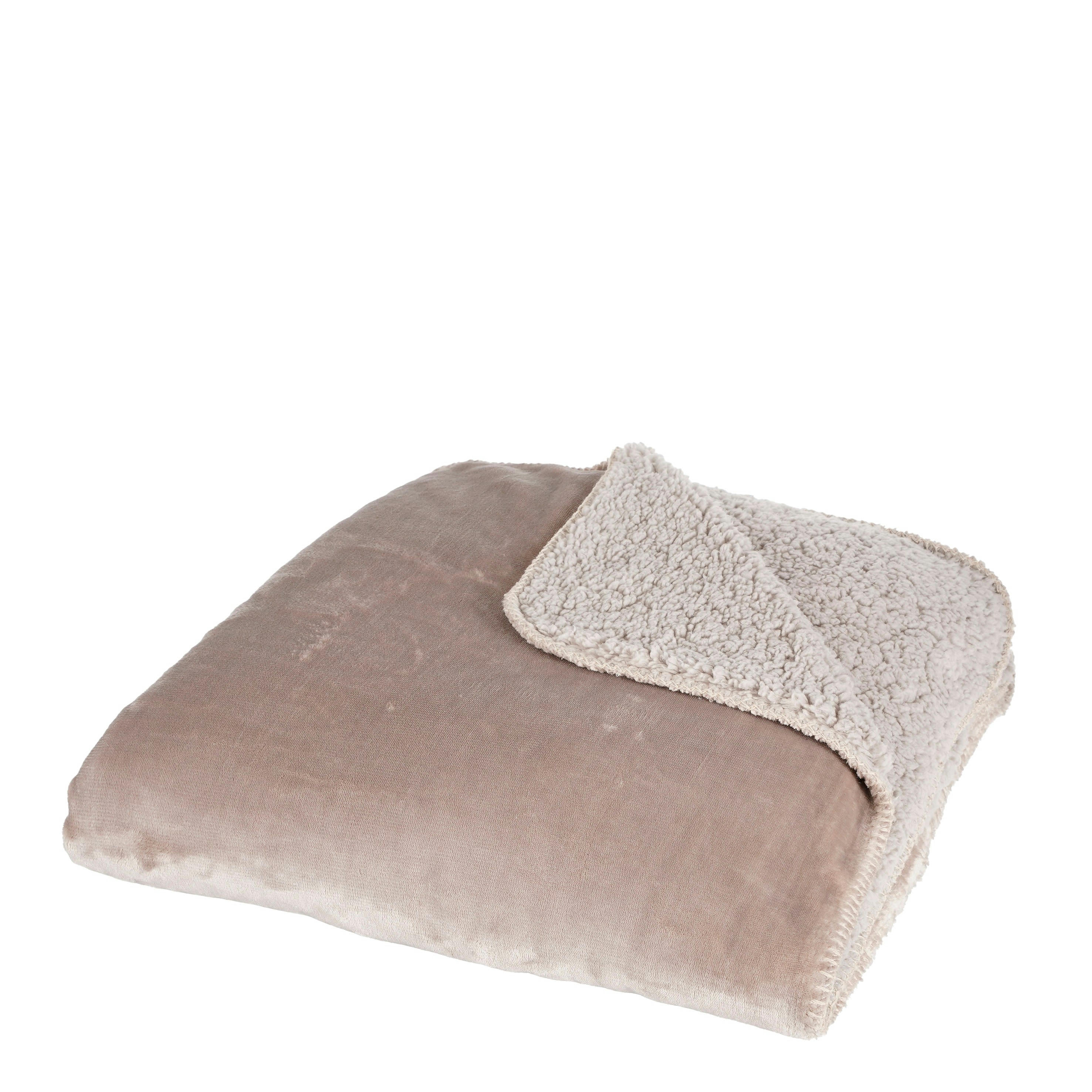 MARDY - Plaid polaire beige 200x150