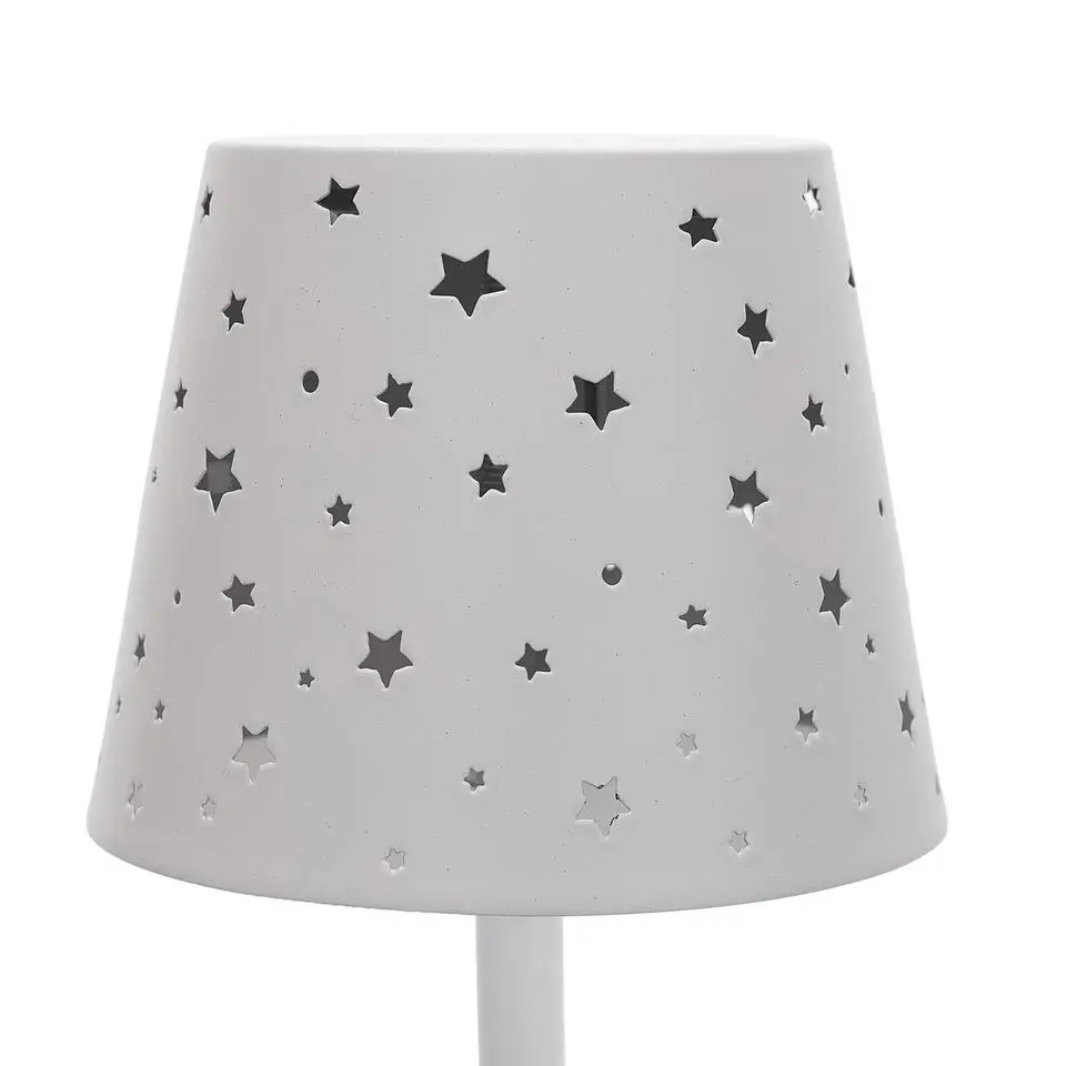 Home deco factory oplaadbare tafellamp - met usb - licht grijs