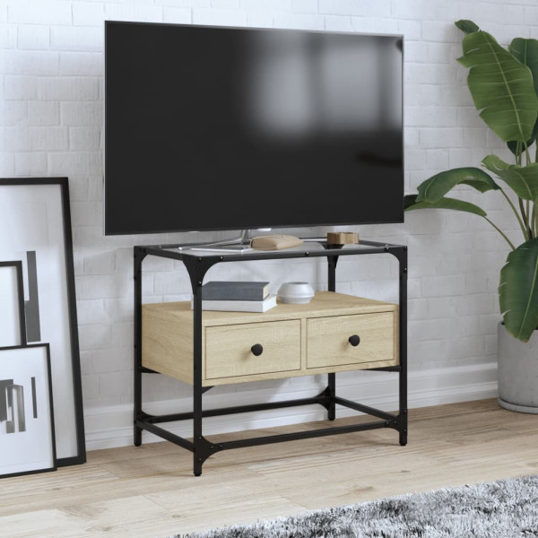 Szafka Pod Telewizor Półka Stolik RTV Brązowy 60x35x51 cm