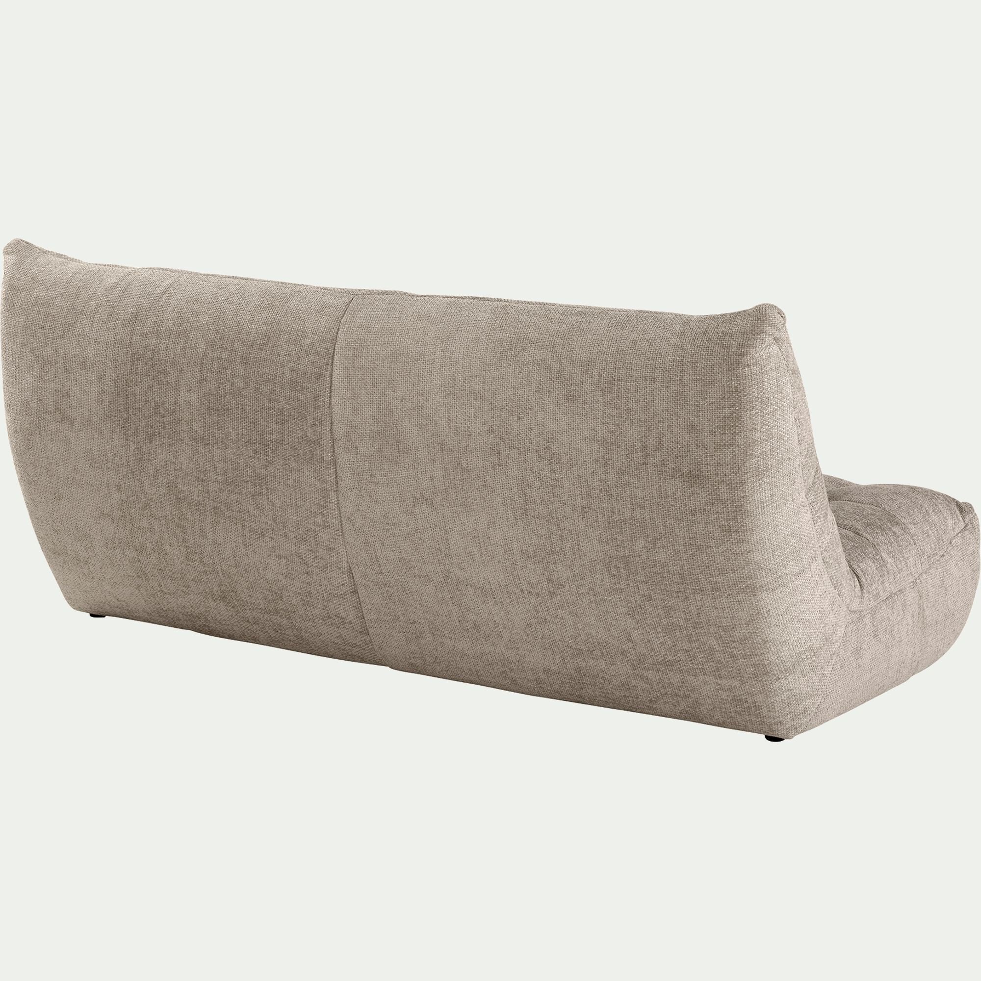 SCALO - Canapé 4 places fixe en tissu chenille - beige roucas