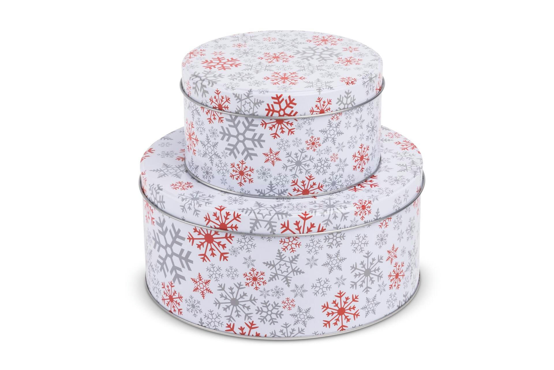 Core Home Printed Food Storage Tin Canister Set, 2-pc