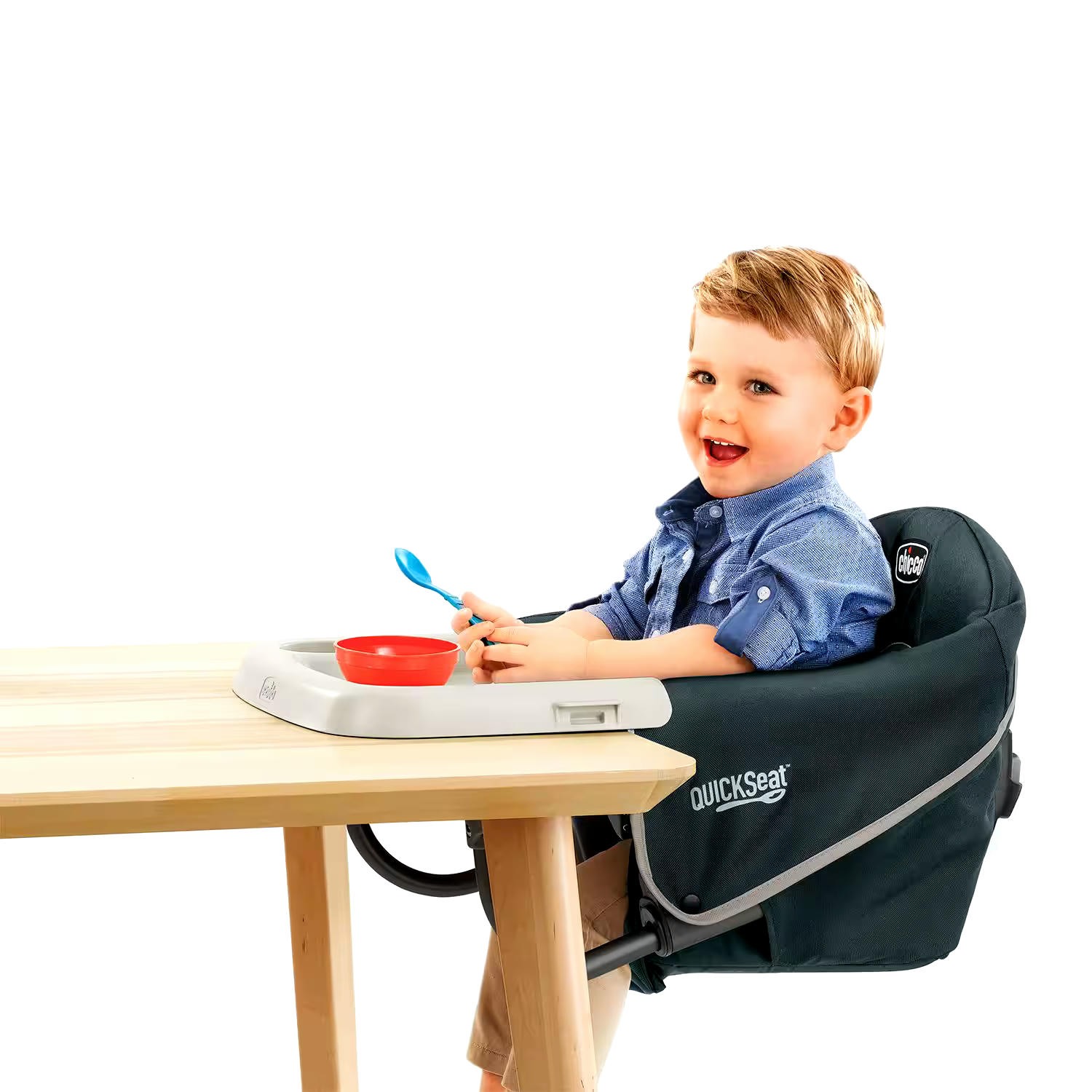 Chicco Quickseat Portable Hook-On Baby Chair, Graphite