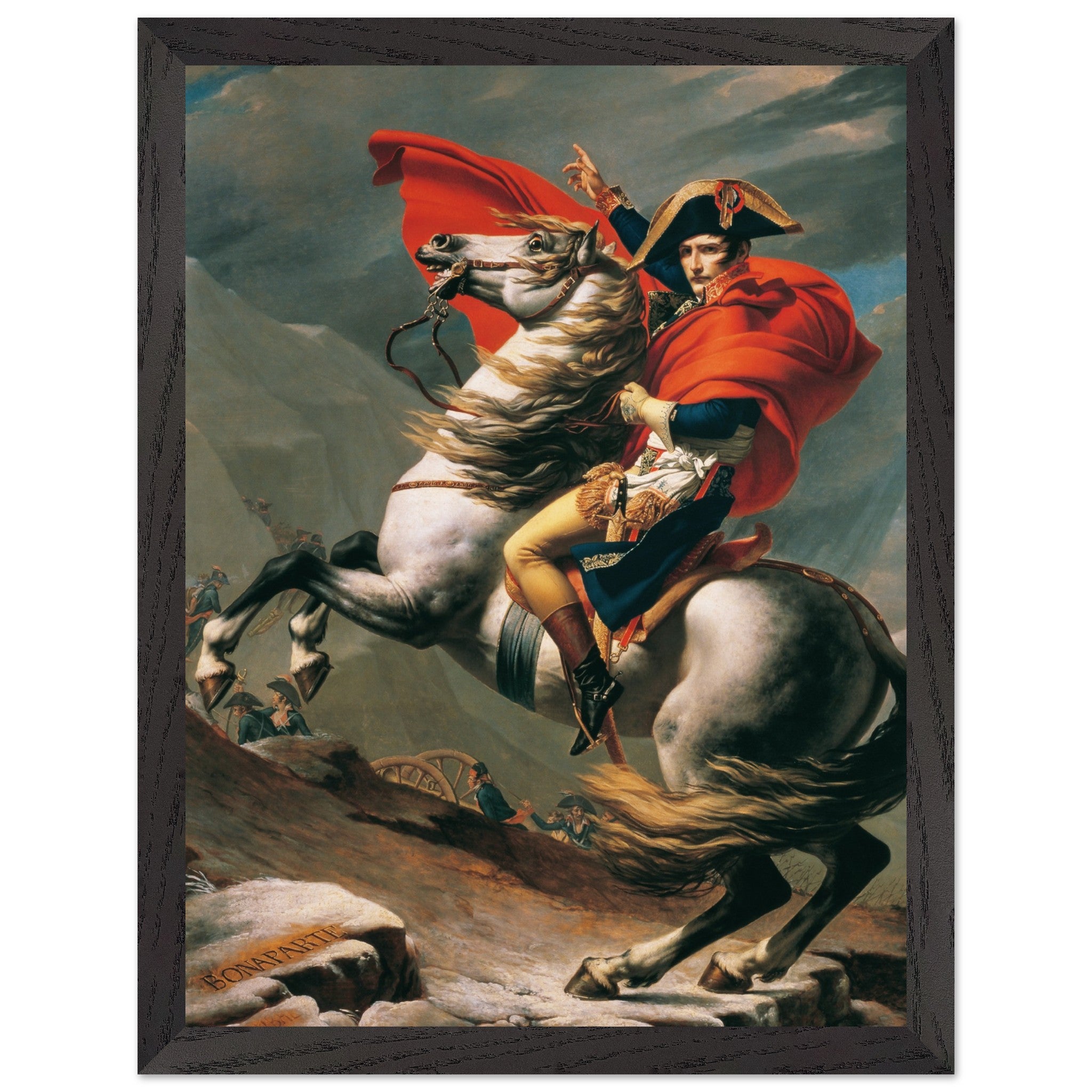 Artfulprints Poster met Lijst Jacques Louis David - Napoleon Bonaparte  - 30x40 cm - Meerkleurig