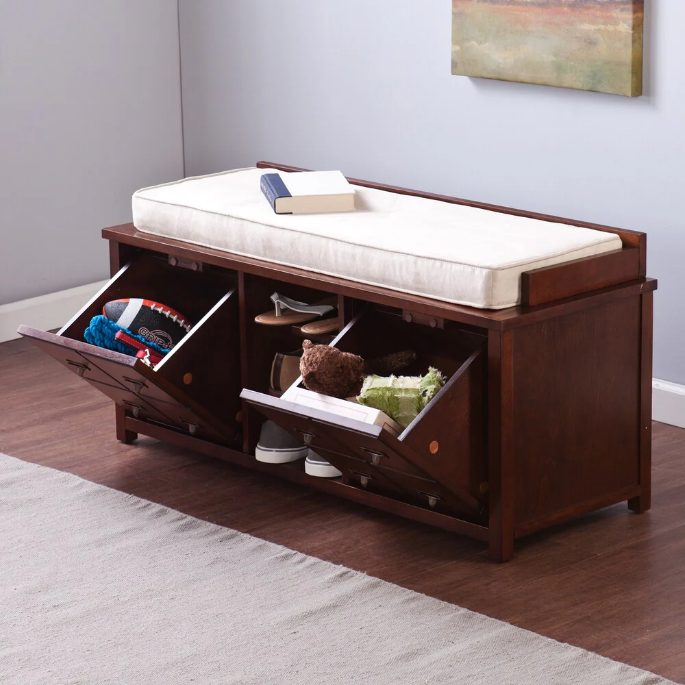 SEI Furniture Large Apothecary Storage Bench