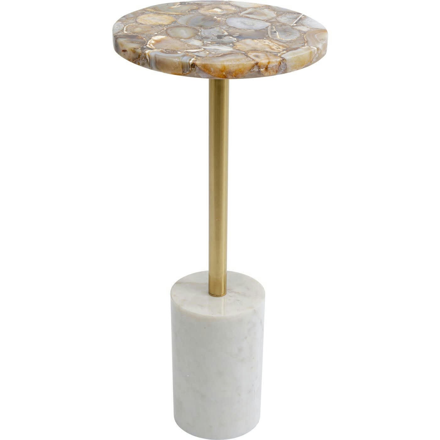 AGATE - Table d'appoint Agate marbre blanc 25cm Kare Design