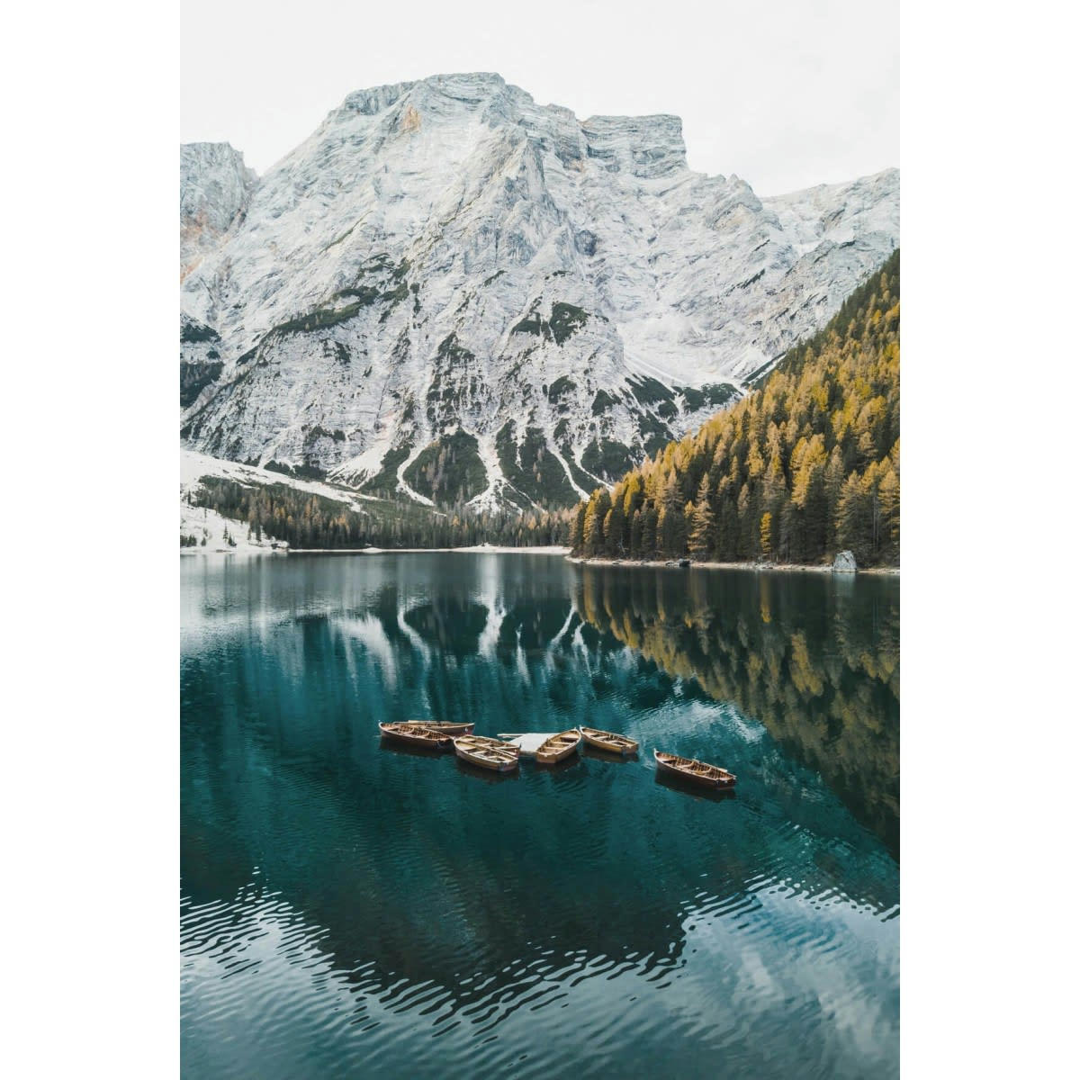 LAC - Tableau sur toile lac et montagnes 30x45 cm