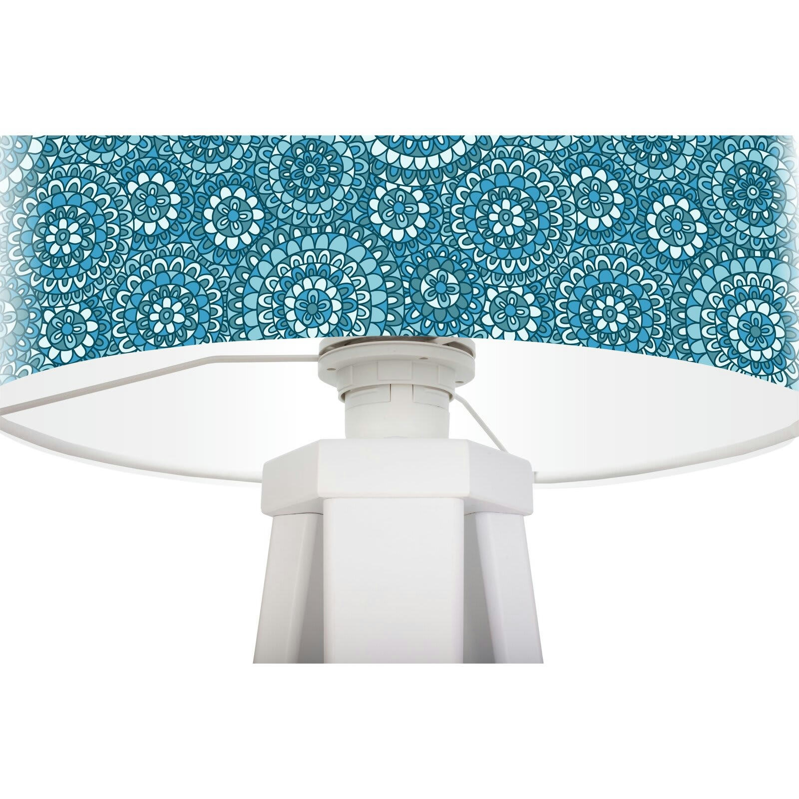 STAMPS - Lampe de chevet Bois Bleu 30x30x45 cm