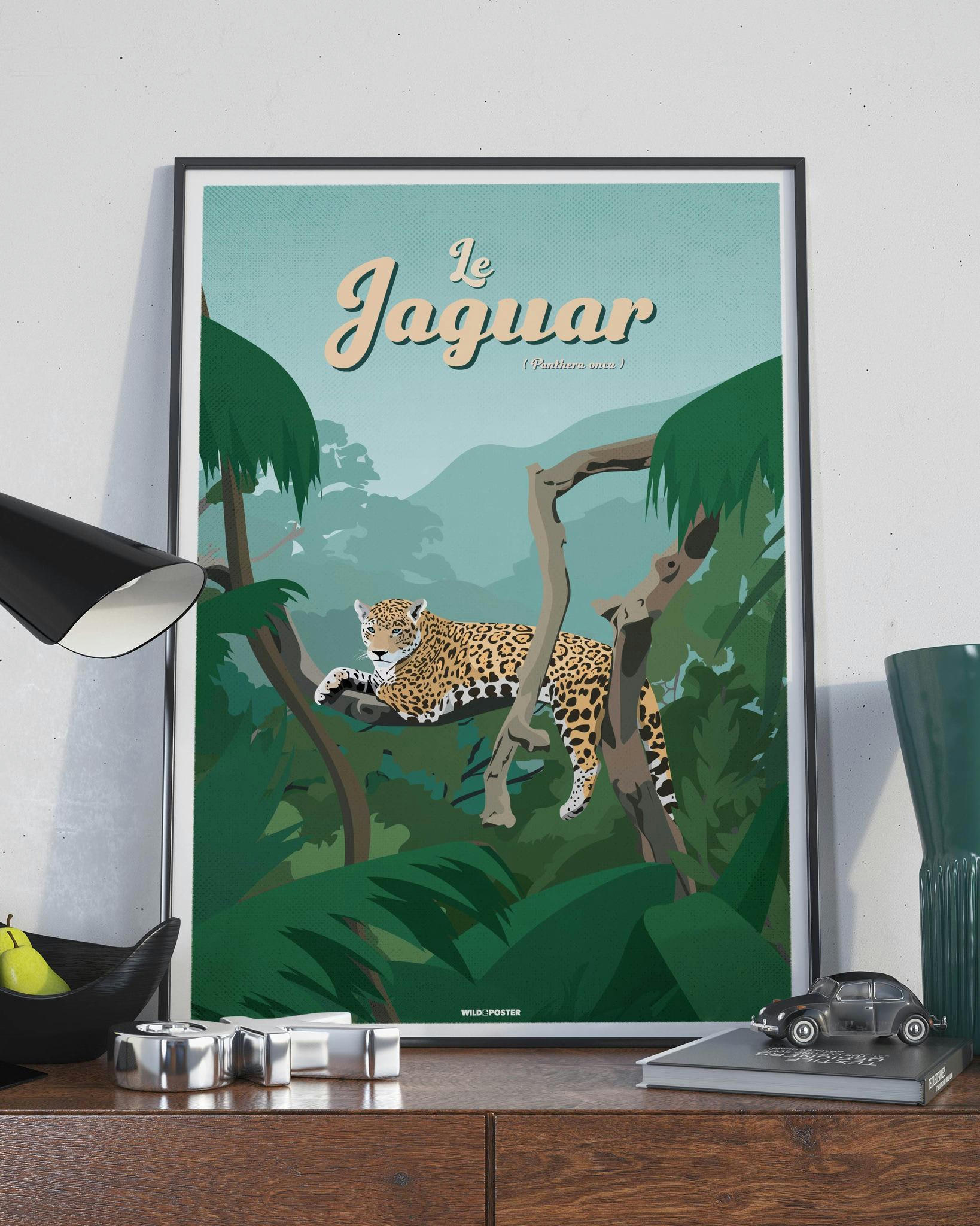 ANIMAUX - Affiche Animaux - Le Jaguar 30 x 40 cm