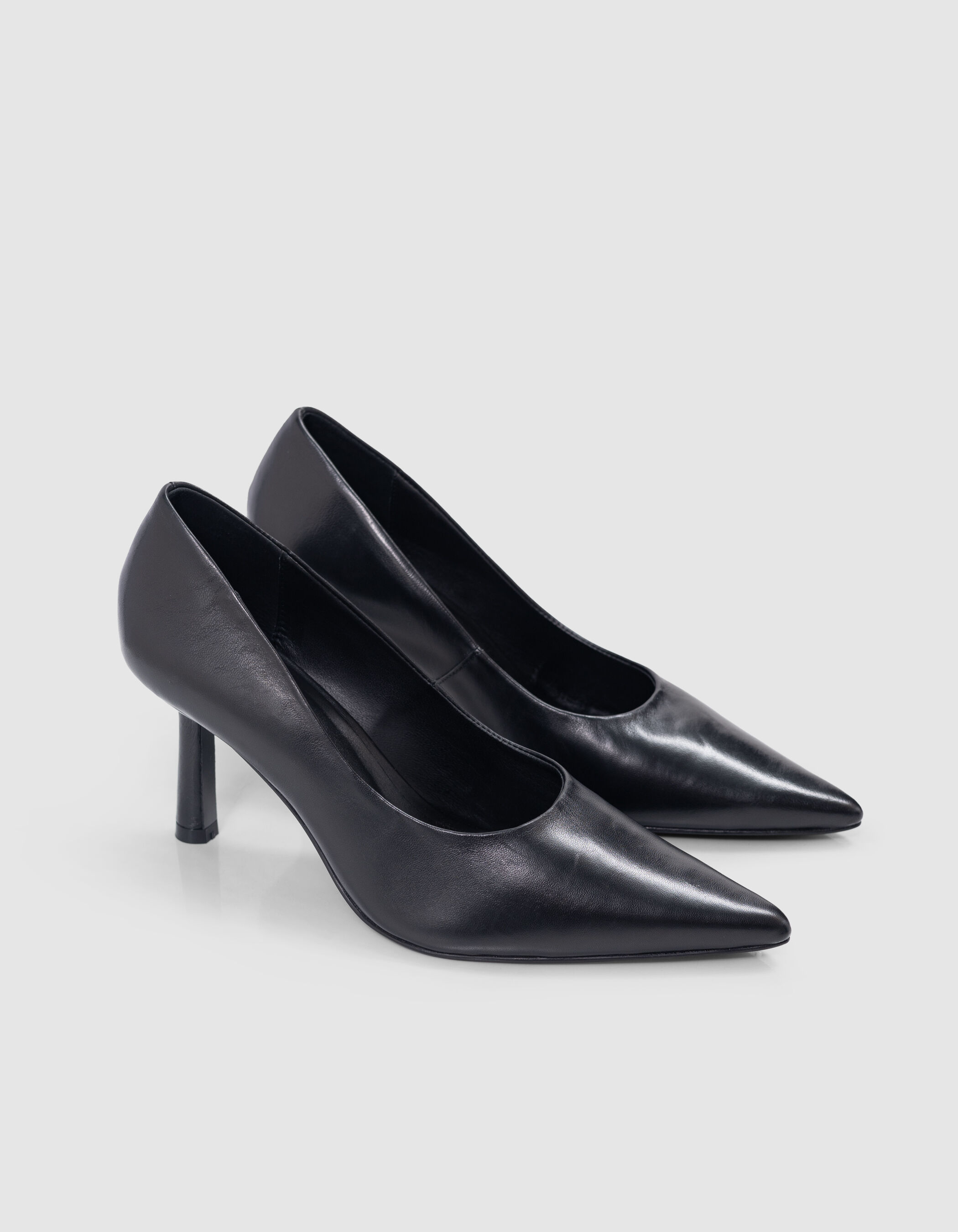 Escarpins noirs cuir glacé Femme