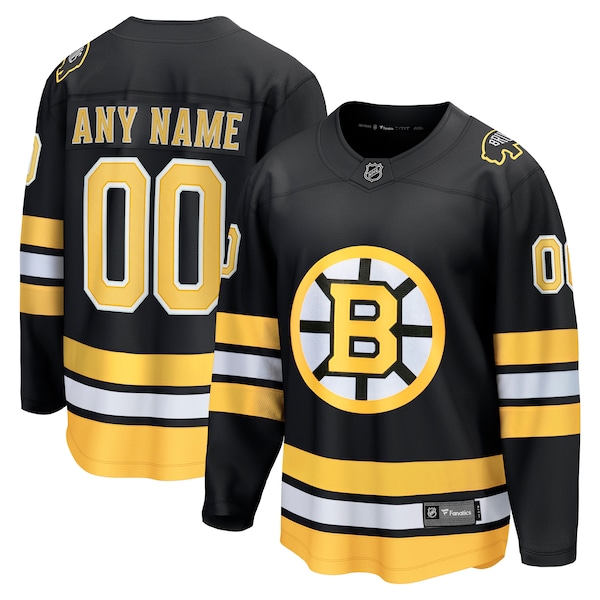 Boston Bruins  Home Breakaway Custom Jersey - Black