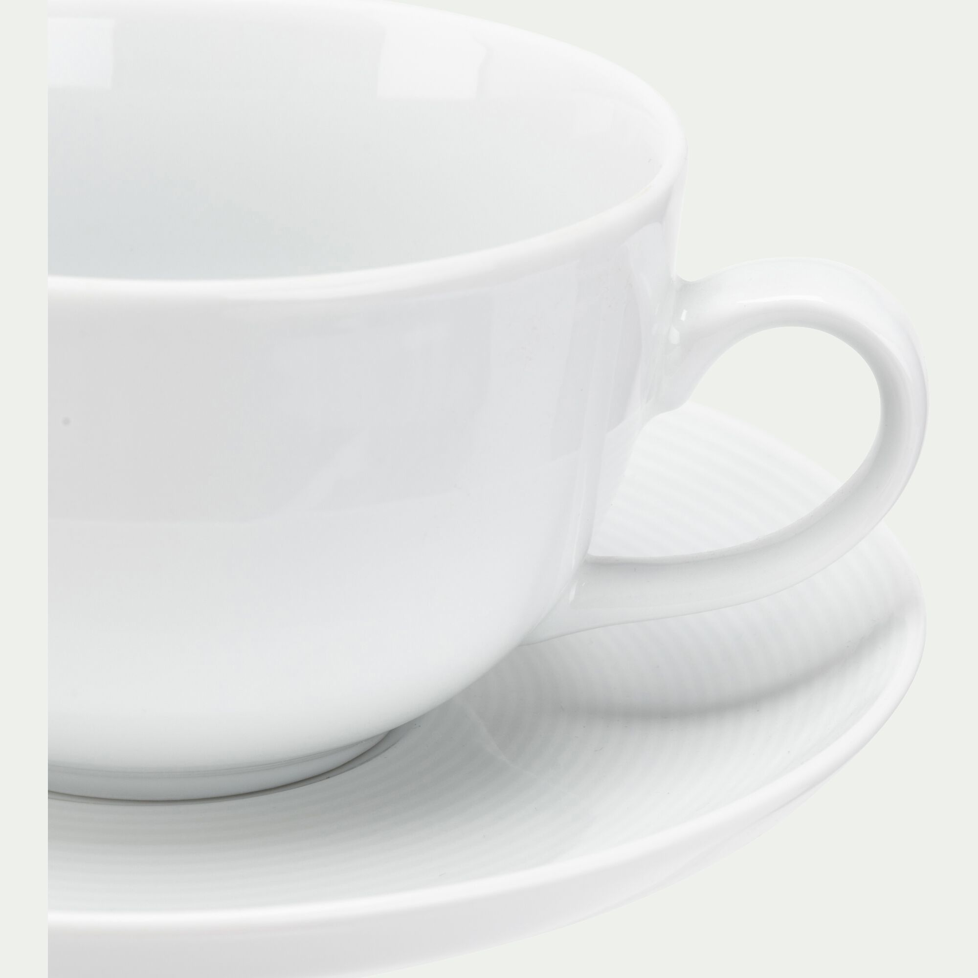 ETO - Tasse et soucoupe en porcelaine - blanc 45cl