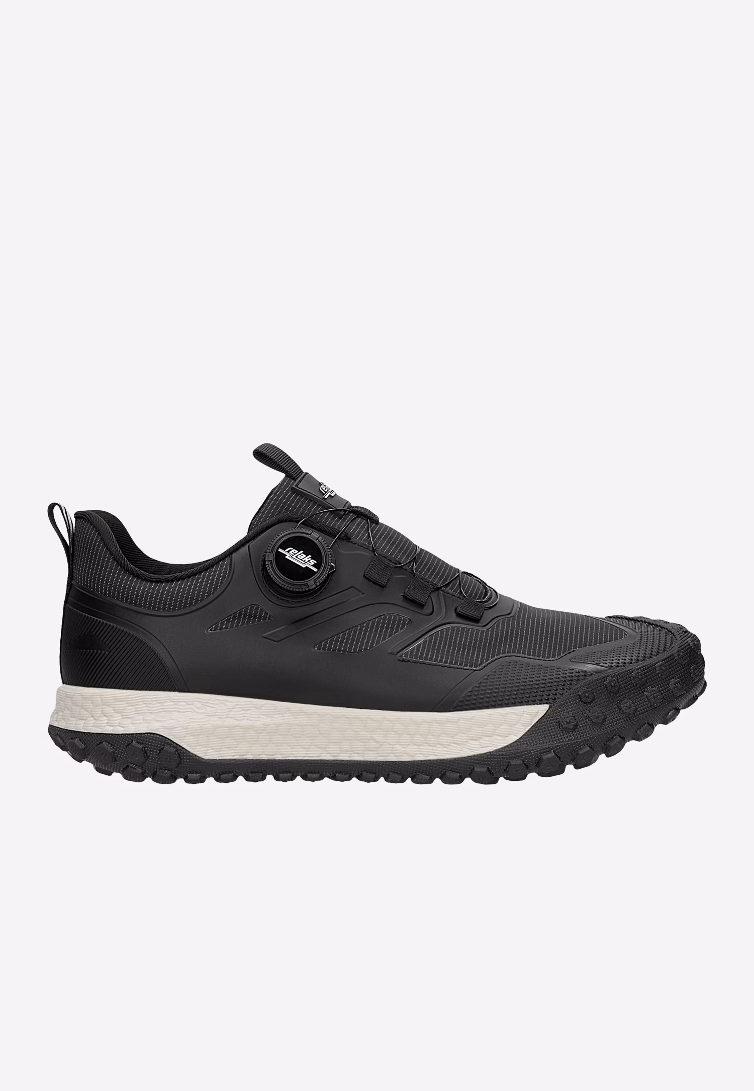 Czarne sneakersy RELAKS ze sznurowaniem na pokrętło