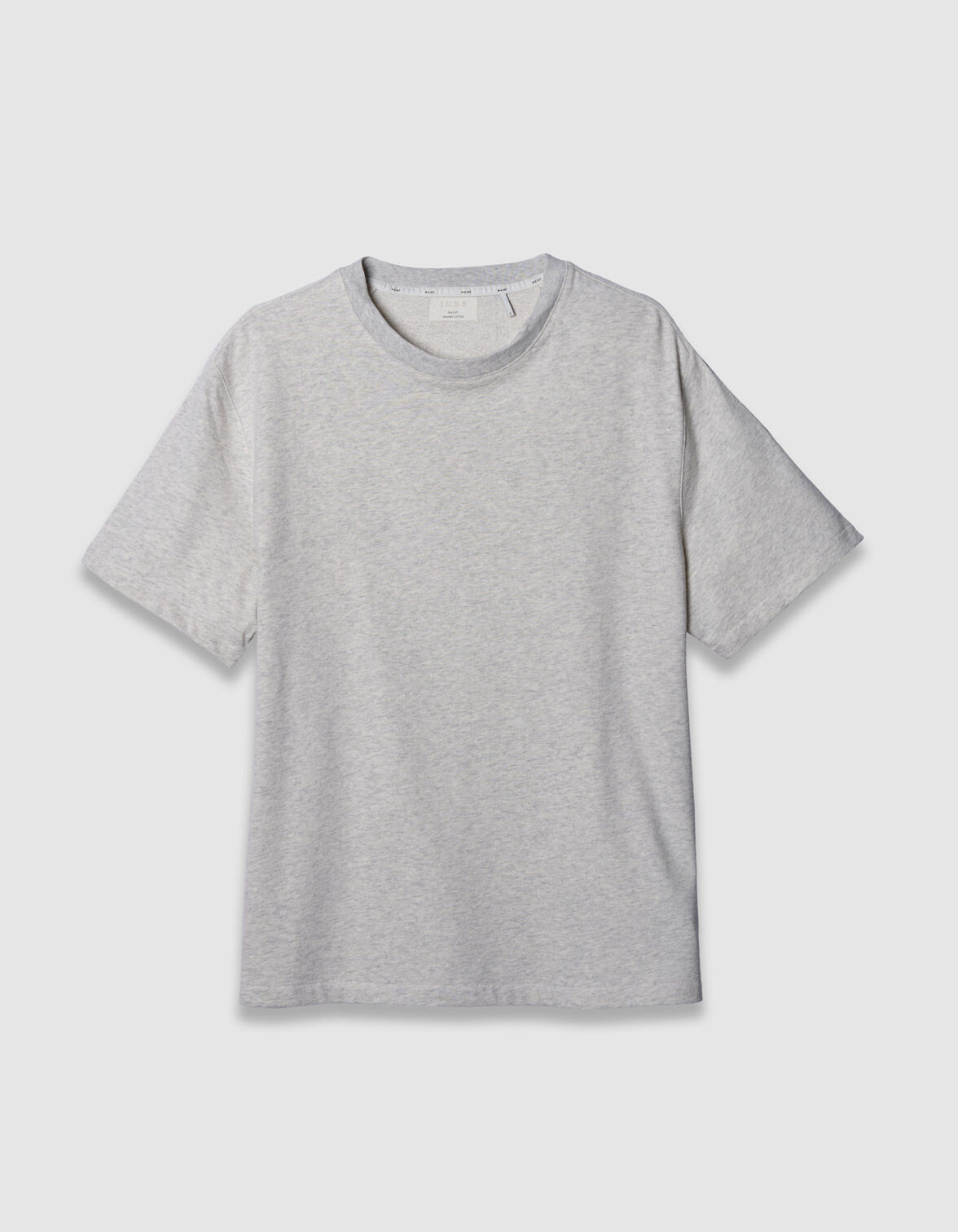 T-shirt manches courtes gris maille fantaisie Homme