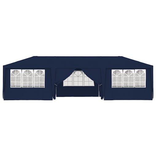 NNEVL Professional Party Tent with Side Walls 4x9 m Blue 90 g/m&sup2;