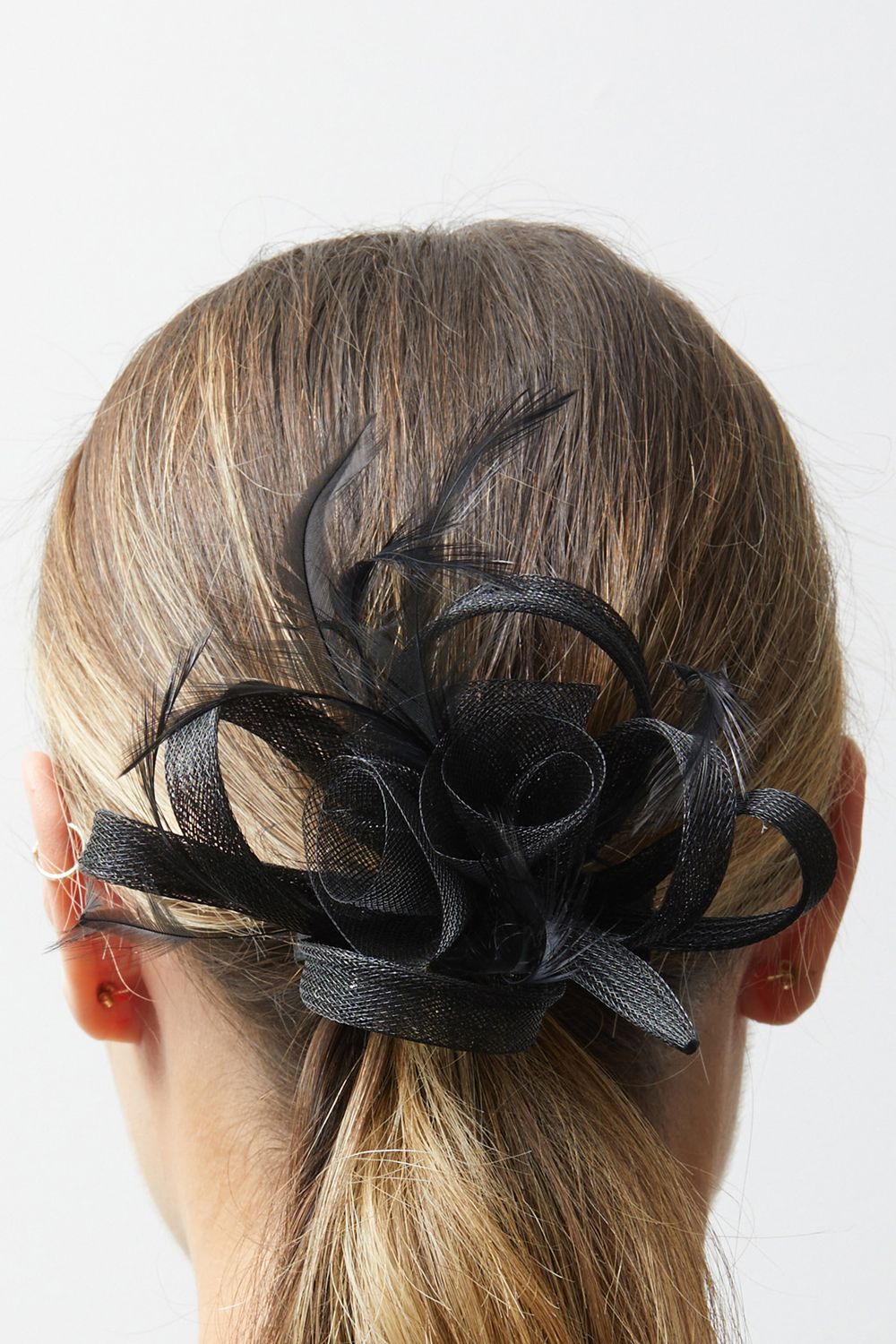 Jon Richard Black Small Fascinator