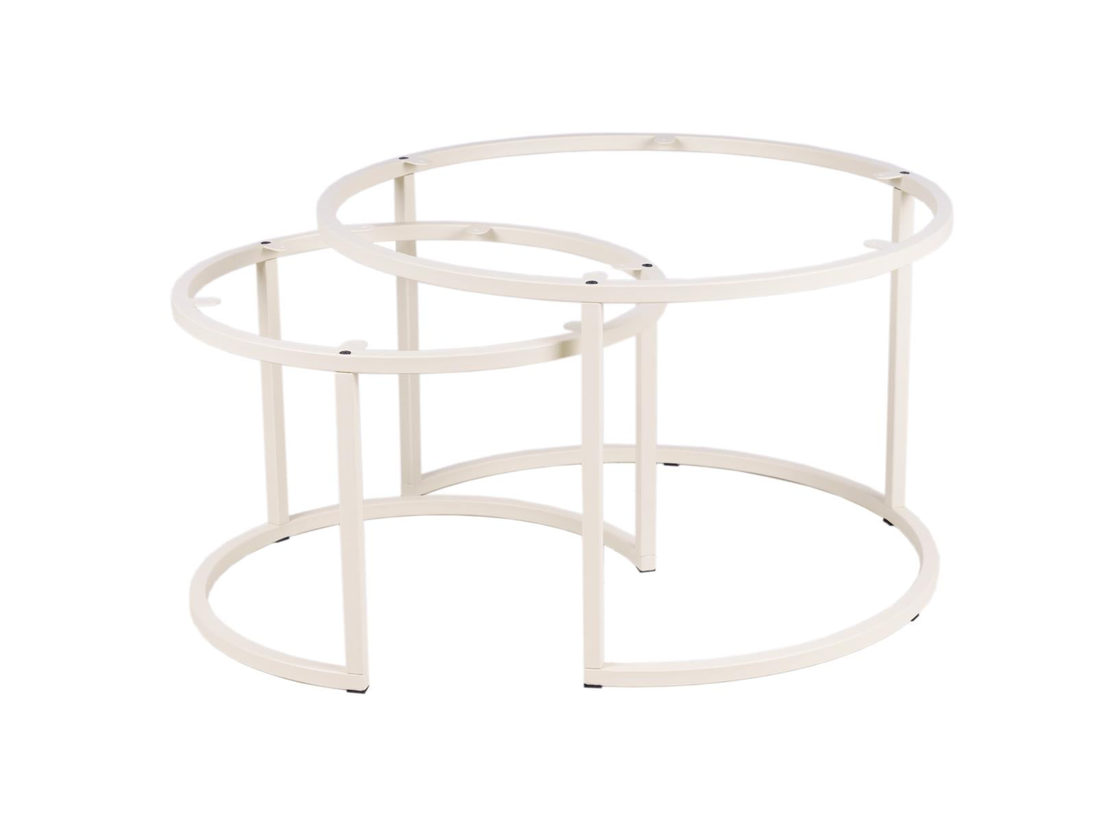 MaximaVida frame Chicago ronde salontafel set ivoor - maak zelf je salontafel set