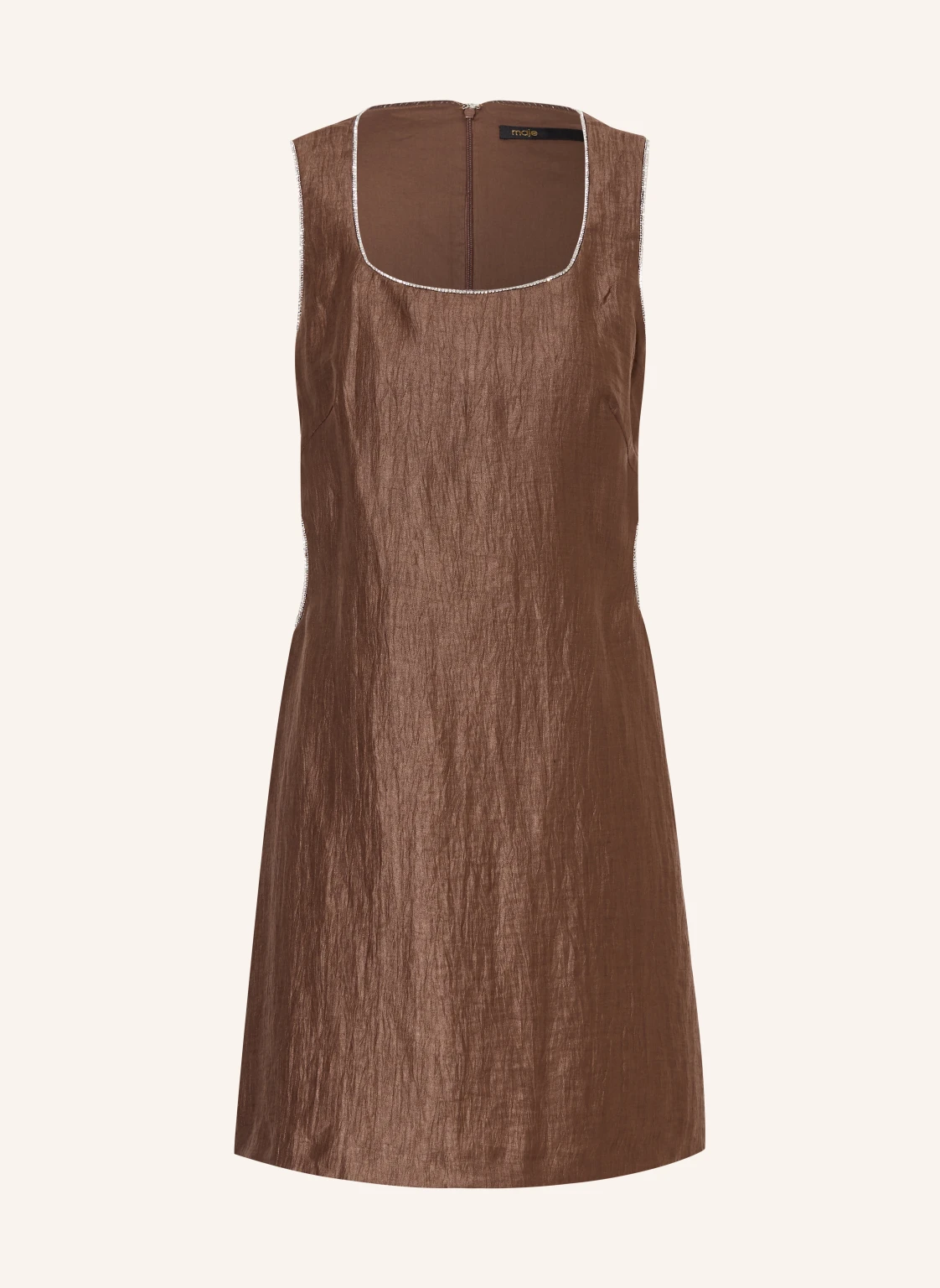 maje Kleid mit Leinen und Cut-outs