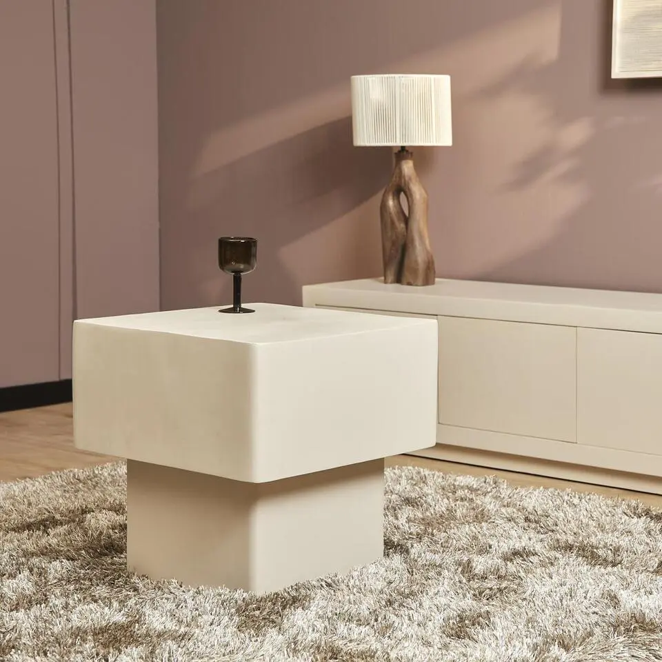 StarFurn - Saya vierkante salontafel - 50 cm - beige
