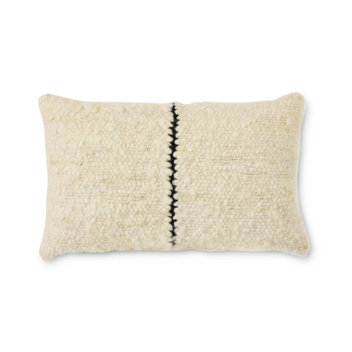 HKliving - Natural Wollkissen, 50 x 30 cm, striped
