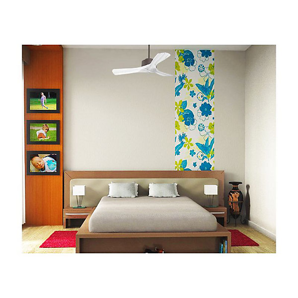 Modulo de KlassFan - Super destratificateur et ventilateur DC 106 cm Chocolat pales bois blanc sans Lumière15 à 20 m²