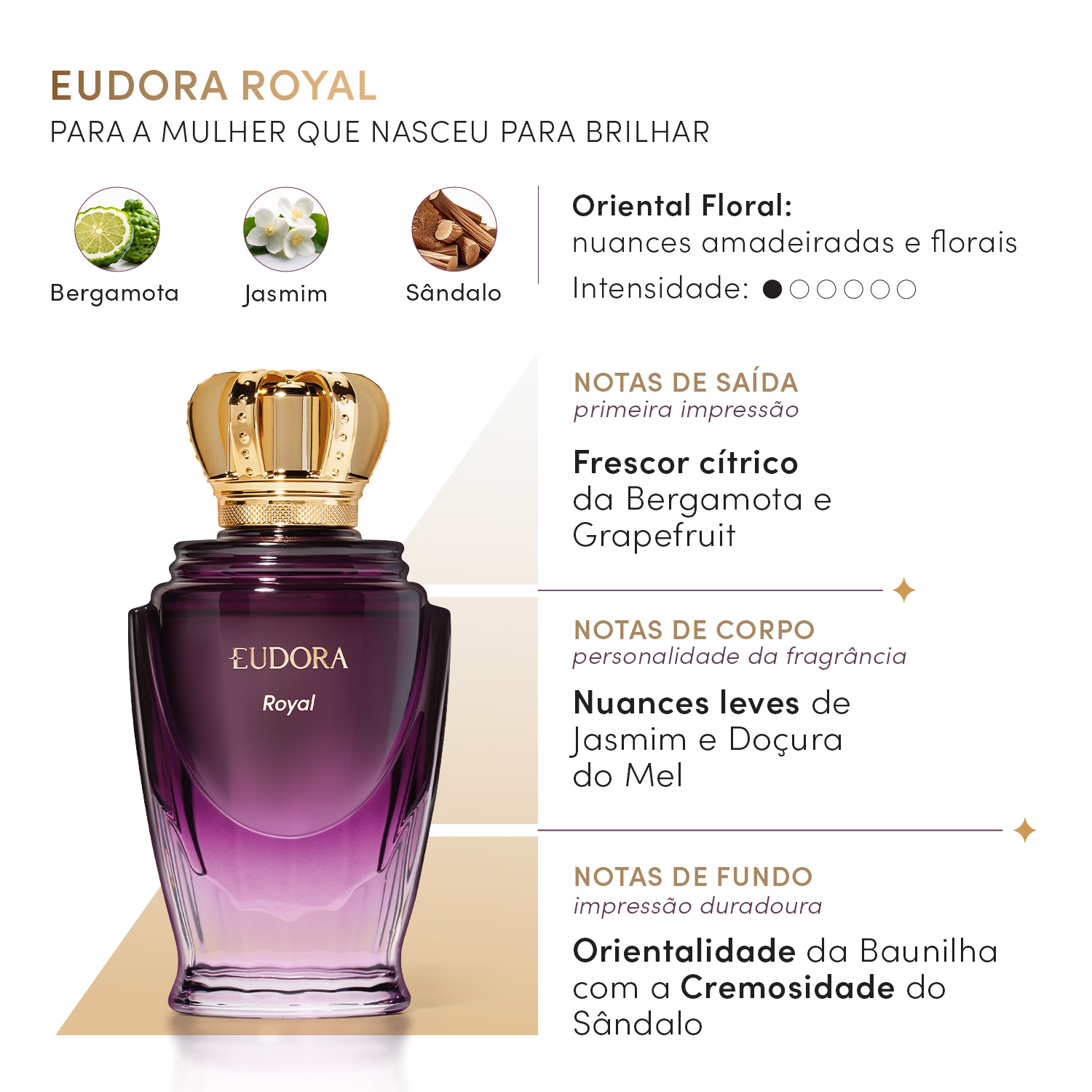 Eudora Royal Desodorante Colônia Feminino 100ml
