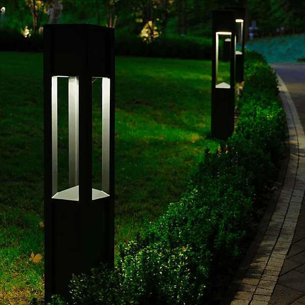 Borne d'éclairage LED de jardin ASLO luminor HT:70CM 13W 6000K blanc froid IP65