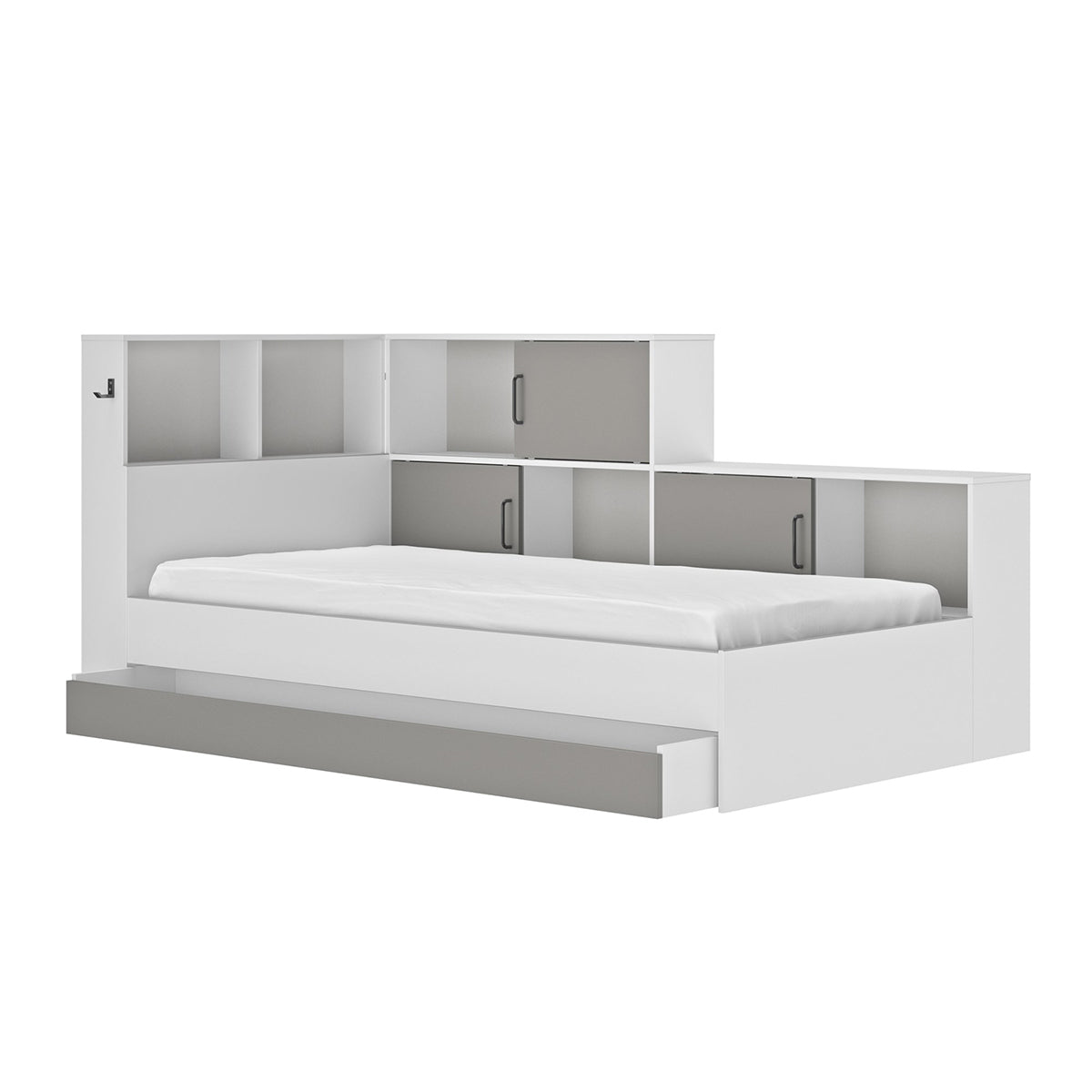 Calicosy - Bed met opbergruimte 90x200 cm - Erwan - H104 cm