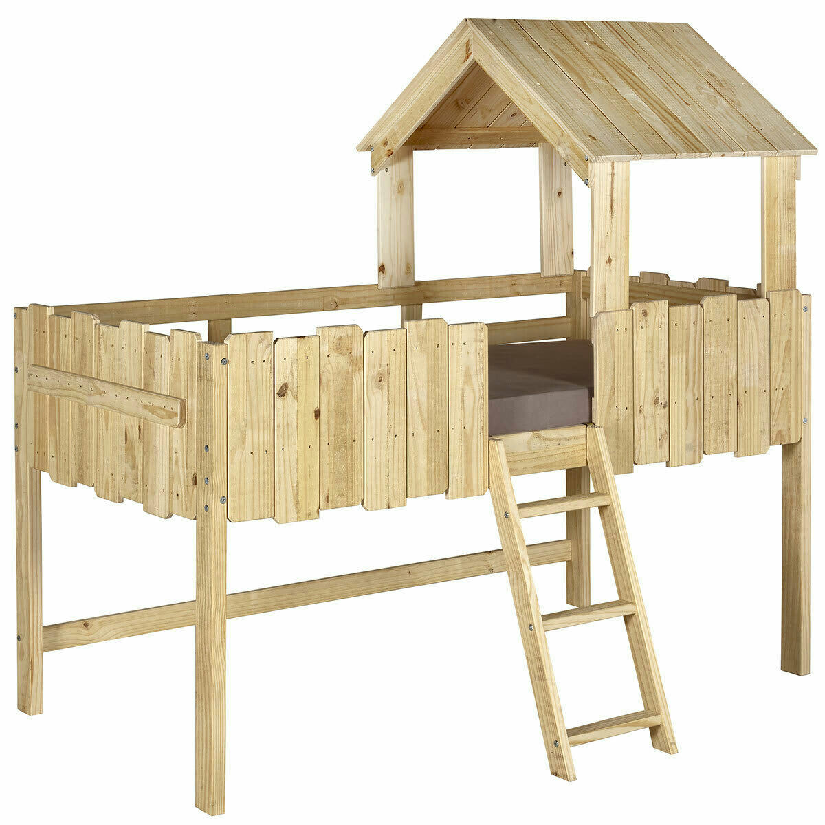 DONNIE - Lit cabane 90x190 cm bois massif