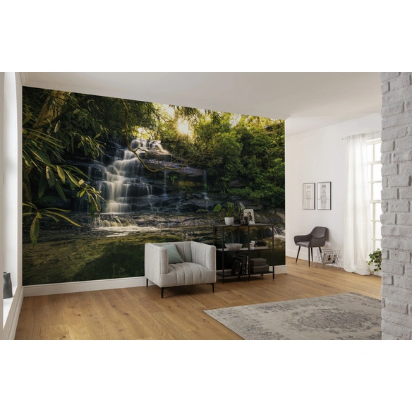 Vliestapete »Golden Falls«, Breite 450 cm, seidenmatt