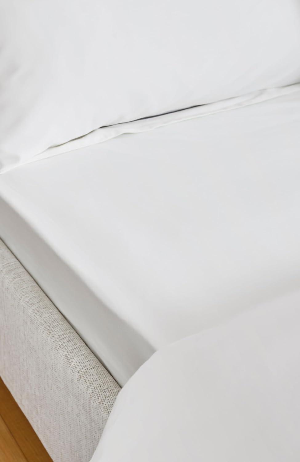 Christy Premium Sateen California King Sheets Set | Bedding Bundle | 100% Cotton | 500 Thread Count | Timeless Design | Super Soft and Silky Finish | White