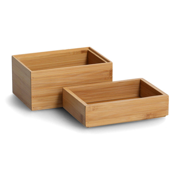 Organizer na kosmetyki, bambus, 2 sztuki, ZELLER