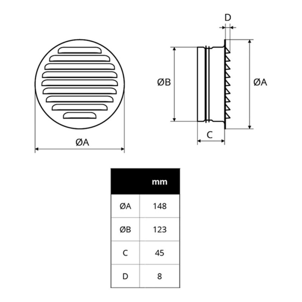RIST FLEXIT RUND STÅL Ø125 MM